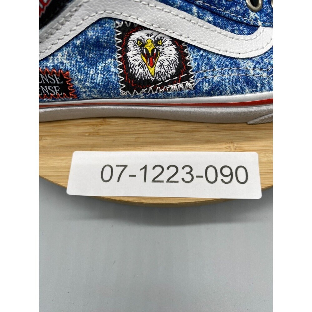 Vans Cobra Karate Shoes Blue 90s Canvas Denim Skate Sneakers Mens 7 Womens 8.5 - Picture 15 of 15